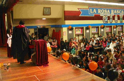 Huge turnout at La Ros for the Halloween magic show
